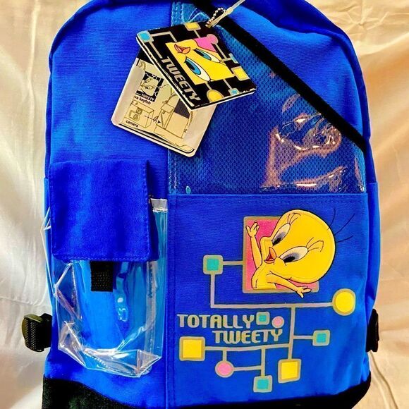 Vintage NWT NOS Totally Tweety Bird Backpack  Bag Vintage 90's Looney Tunes EC - Picture 1 of 10